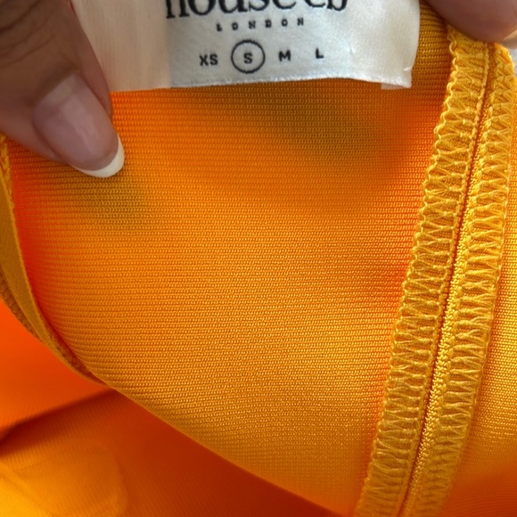 House of CB CHARLENE Tangerine Bandage Midi Dress - Picture 4 of 9